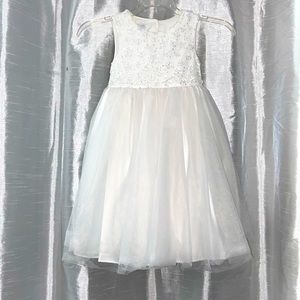 Formal white floral dress